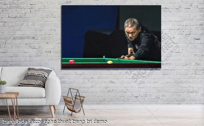 tranh billiard pool snooker bi a bi-a tranh bida decor nghe thuat trang tri